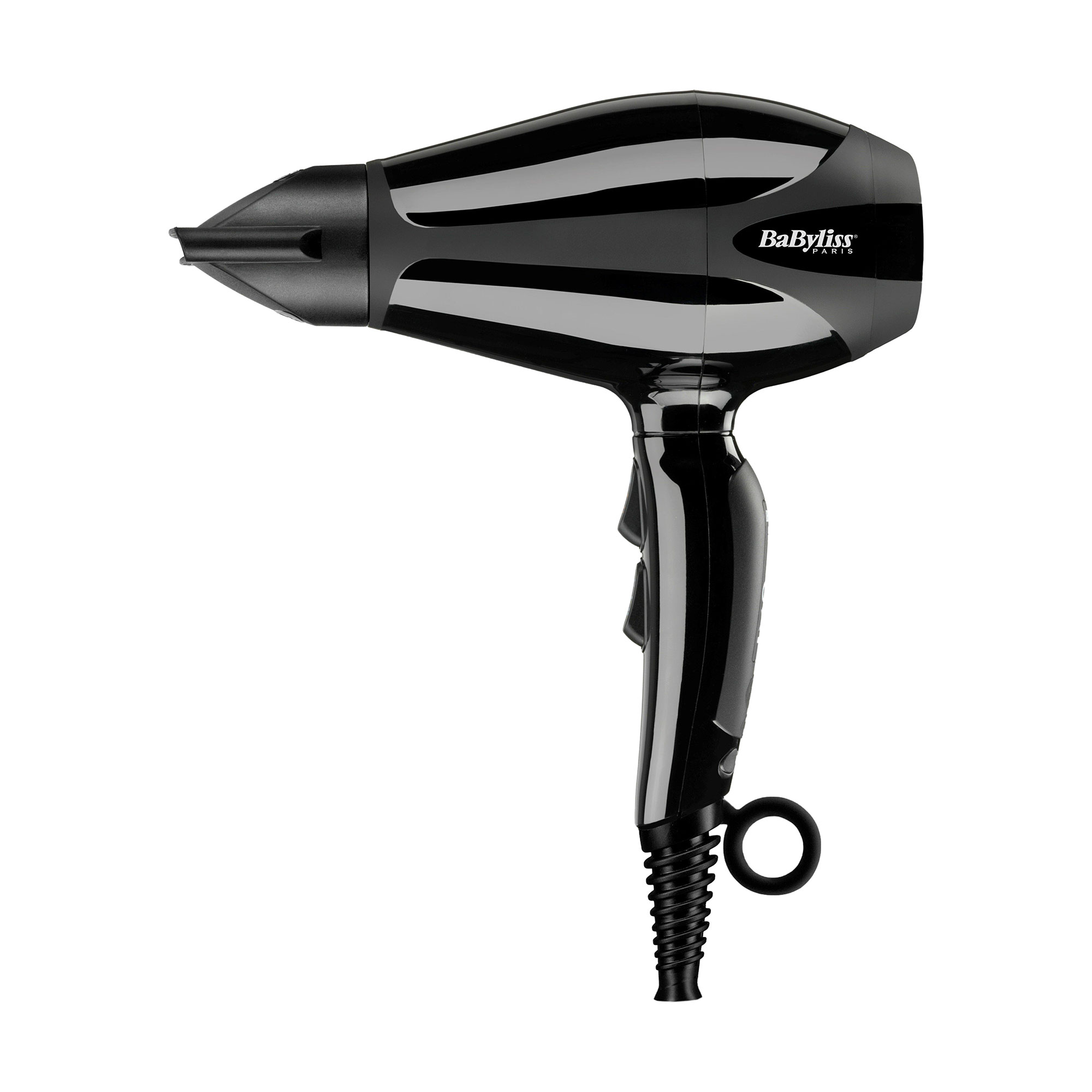 Фен для волосся Babyliss Compact Pro 2400 з насадками концентратор та дифузор, чорний (6715DE)
